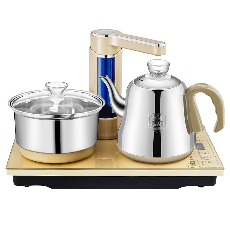 金杞（JINQI）整套茶具全自动上水电热水壶套装加水电茶壶抽水烧水高温煮杯套装嵌入式茶盘四合一茶炉