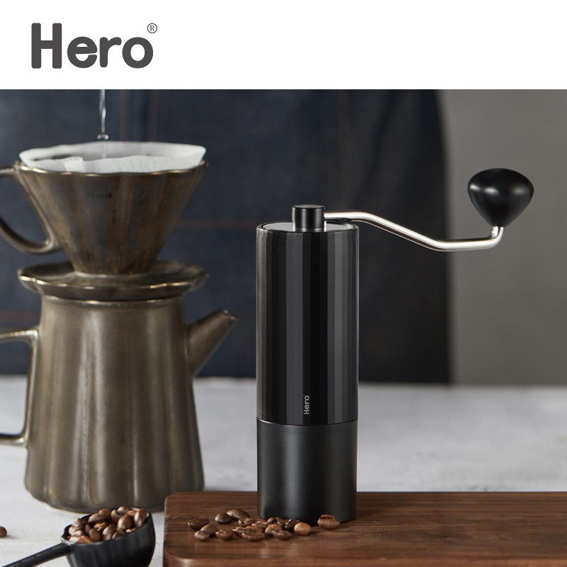 Hero螺旋桨S01手摇磨豆机 咖啡豆研磨机便携家用磨粉机手动咖啡机 黑色