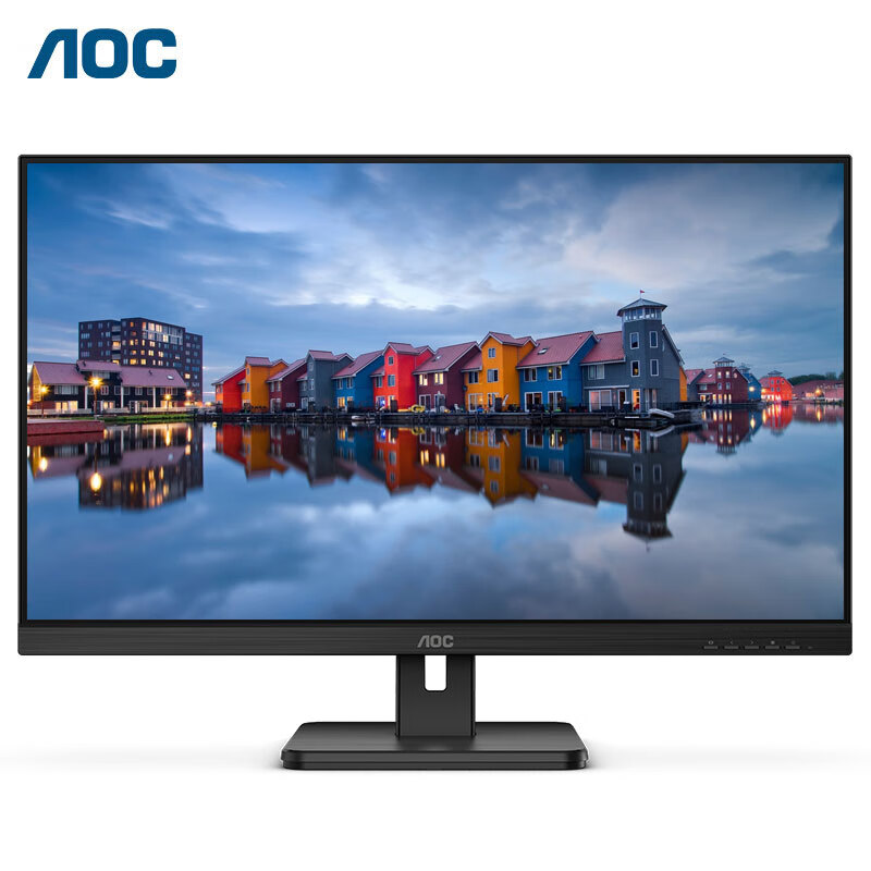 AOC电脑显示器 23.8英寸全高清 IPS窄边框 HDMI高清接口 快拆支架可壁挂 TUV爱眼低蓝光不闪办公显示屏24E2H
