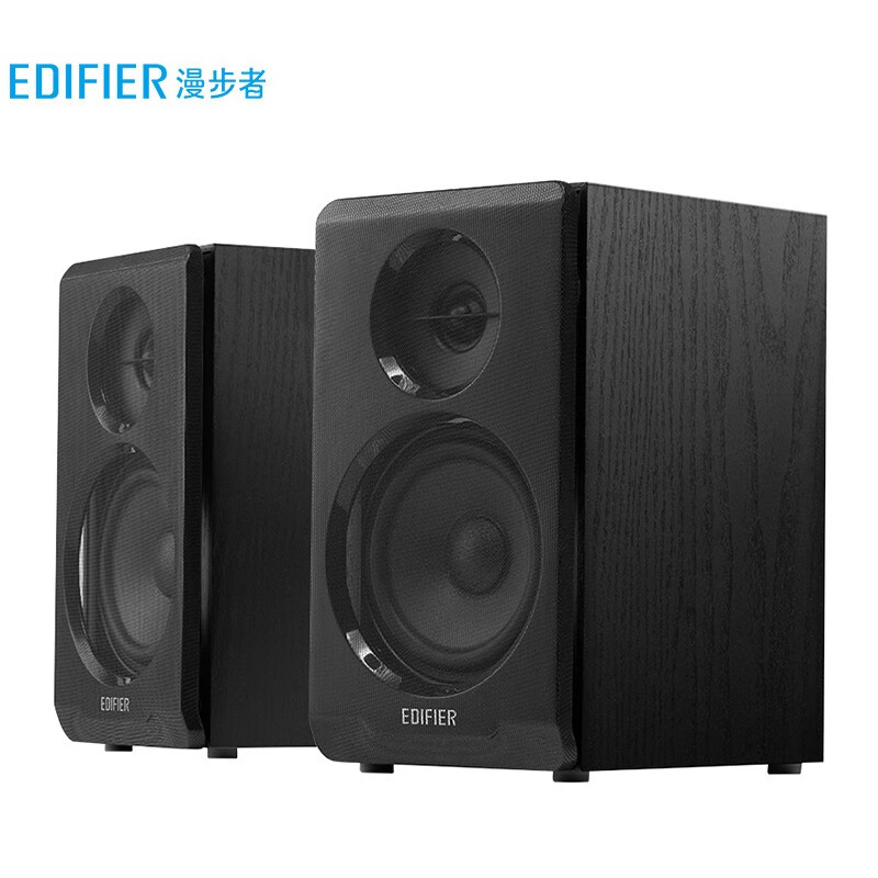 漫步者（EDIFIER）R33BT 2.0聲道 木質多媒體音響音箱 筆記本電腦音響  藍牙音箱 黑色