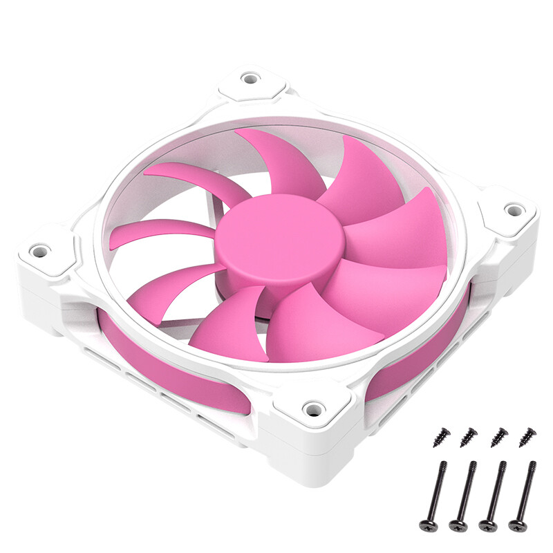 ID-COOLING ZF-12025-PINK-W 粉色系白色光圈温控风扇 专业水冷/风冷散热器风扇