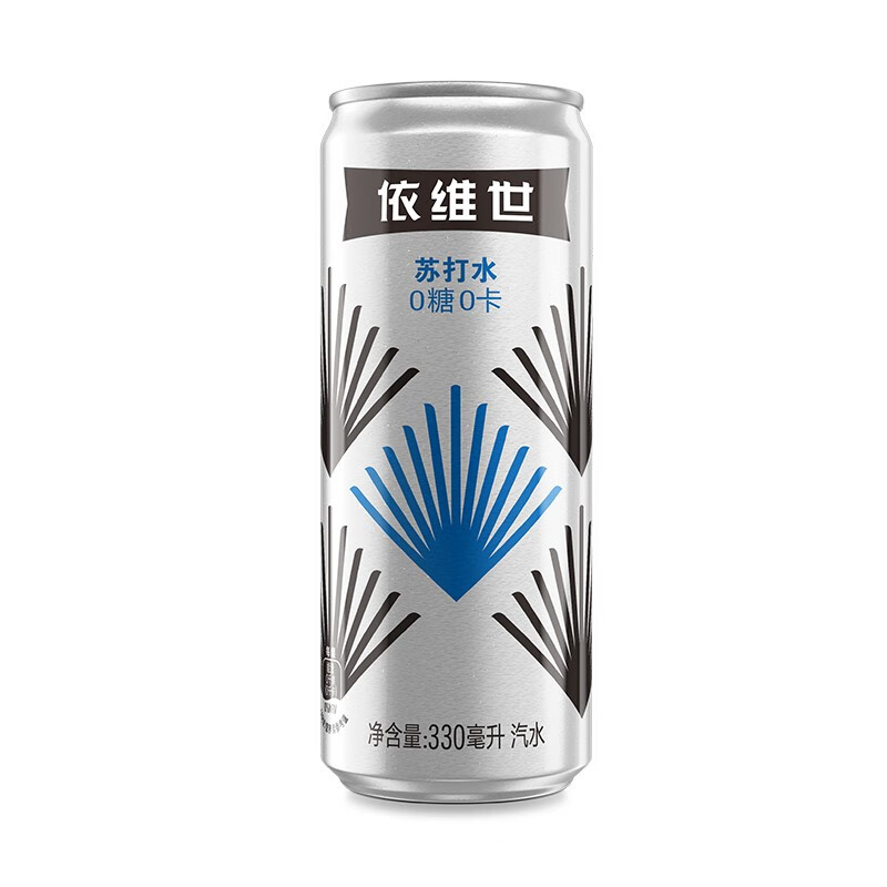 依维世 EVERVESS 清爽原味 苏打水 soda 气泡水 无糖0糖0卡0脂 细长罐330ml*12听 碳酸饮料 整箱装 百事出品