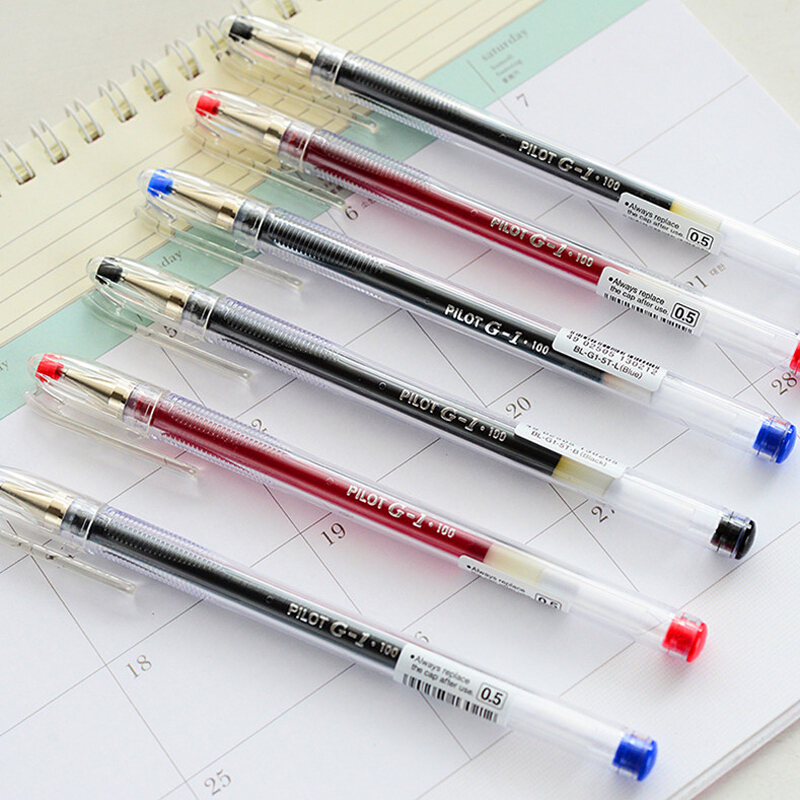 日本百乐（PILOT）BL-G1-5T 子弹头中性笔 0.5mm啫喱笔水笔签字笔 学生考试笔 红色