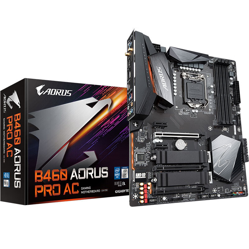 技嘉 B460 AORUS PRO AC 主板 支持WIFI/3070/3080/10600KF/10700F/10700(Intel B460/LGA 1200)