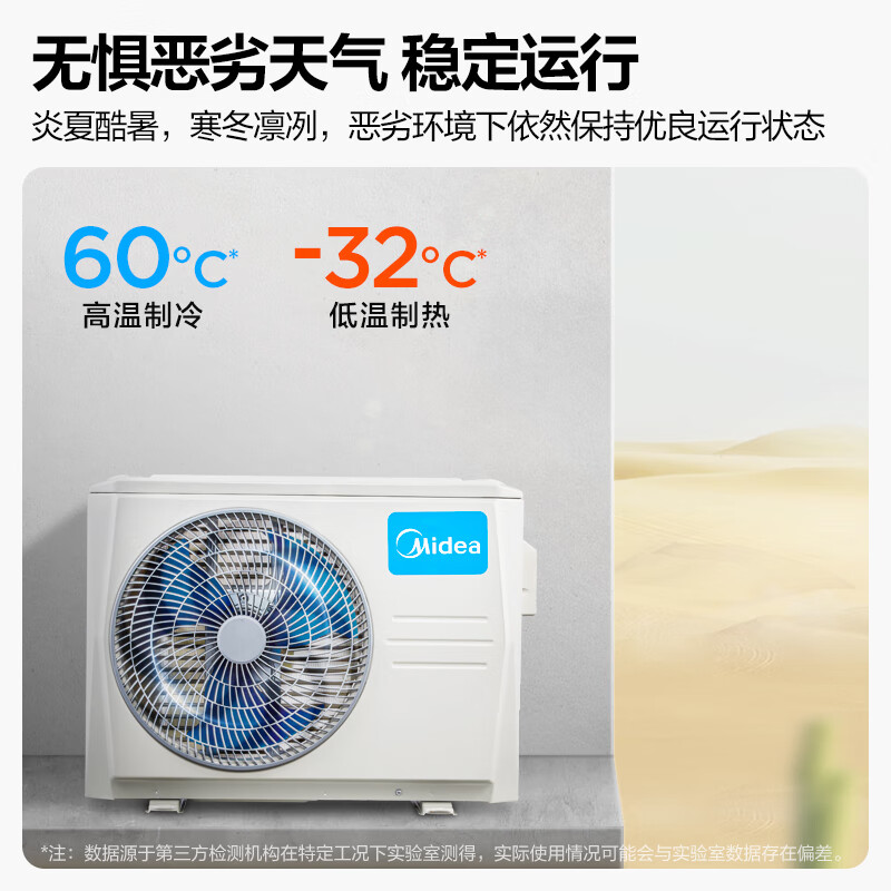 美的(Midea)3匹新风空调升级款新风量210?/h焕新风新一级变频冷暖客厅圆柱立式柜机 KFR-72LW/N8MKA1A