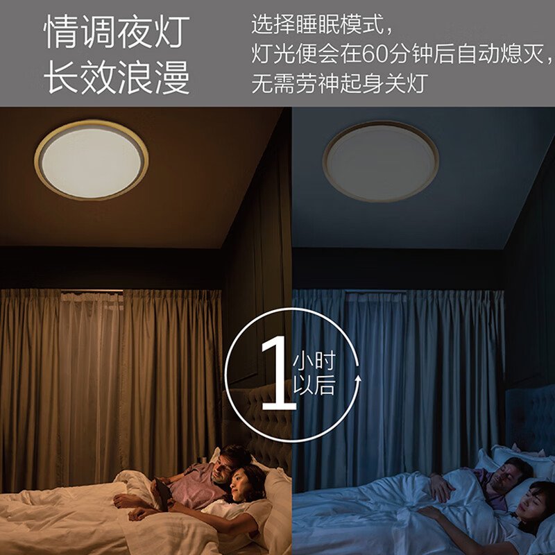 飛利浦 PHILIPS 吸頂燈客廳臥室圓形吸頂燈 幻鏡圓形40W 27-65K金色（不含遙控需另配）