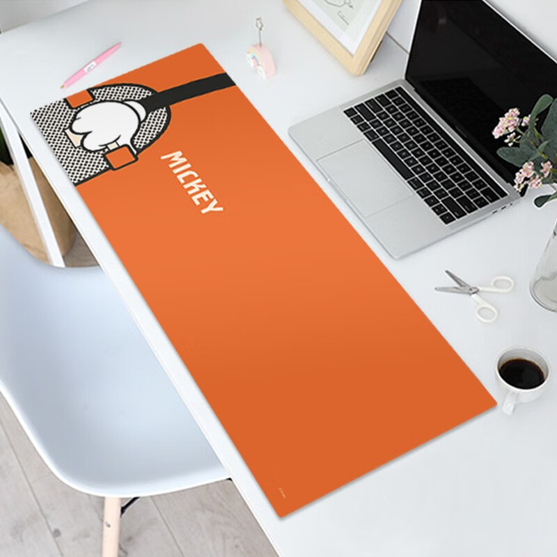 飞遁（LESAILES） 迪士尼正版授权800*300*4mm滑板橙色游戏动漫大号鼠标垫 电脑键盘桌垫 橙色