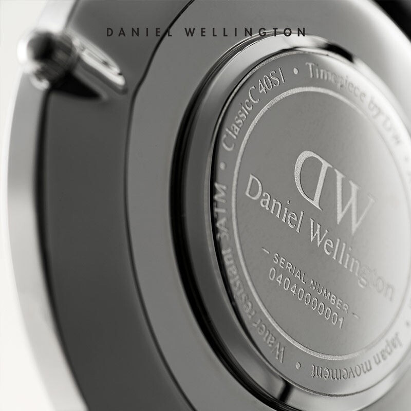 丹尼尔惠灵顿（DanielWellington）DW手表男学生表40mm表盘皮表带超薄欧美男士手表DW00100014