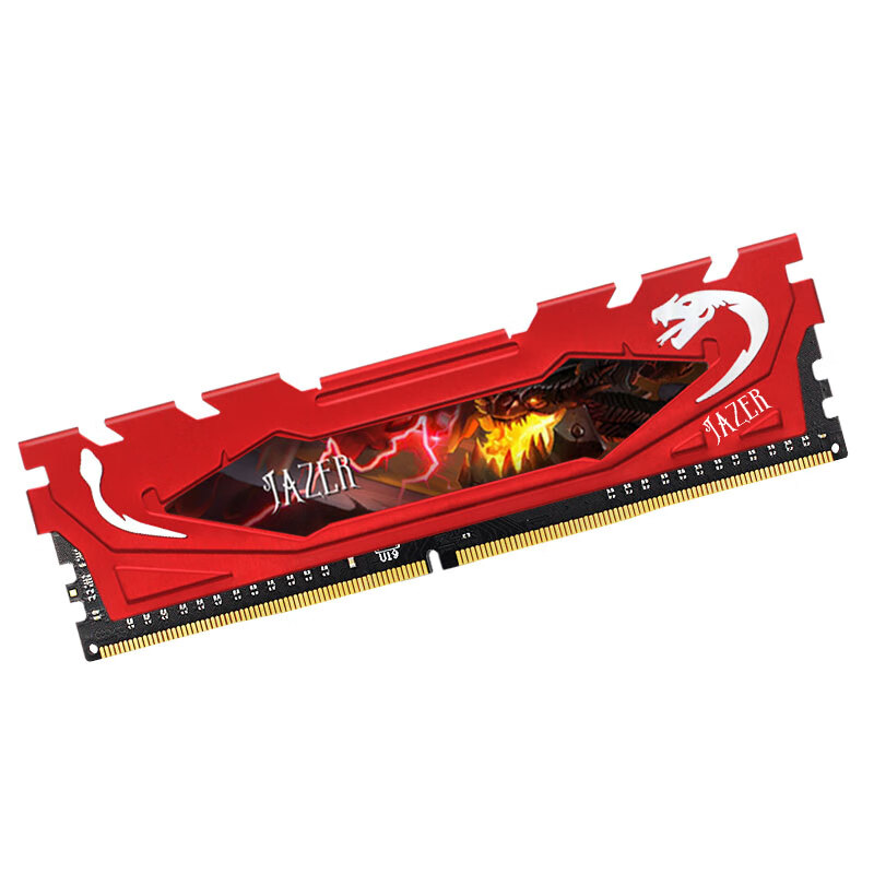 棘蛇(JAZER) 16GB DDR4 2666 台式机内存条 红马甲条