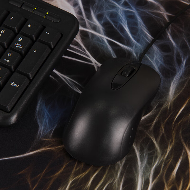灵蛇（LINGSHE）有线键鼠套装 办公键鼠套装  防水鼠标键盘套装MK200黑色