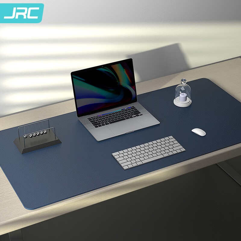 JRC 超大号电竞鼠标垫双面电脑桌垫 笔记本办公书桌垫吃鸡键盘垫防滑游戏鼠标垫 藏蓝+黄