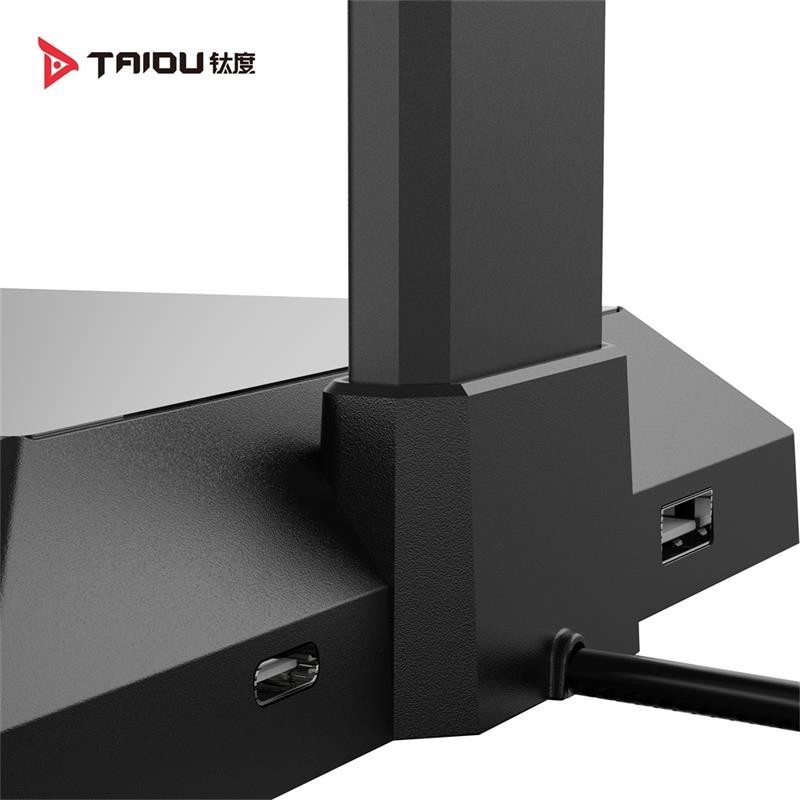 钛度（Taidu）WE100暗黑骑士头戴式耳机架游戏耳机RGB灯效多功能展示座收纳架带USB/TYPE-C接口