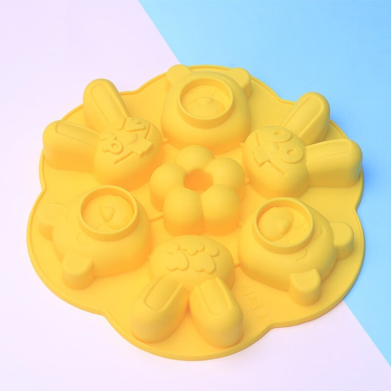 帕帕罗蒂（PAPAROTTY）宝宝辅食模具 蒸糕烘焙饼干蛋糕卡通烤箱家用米糕磨具 发糕模具硅胶工具