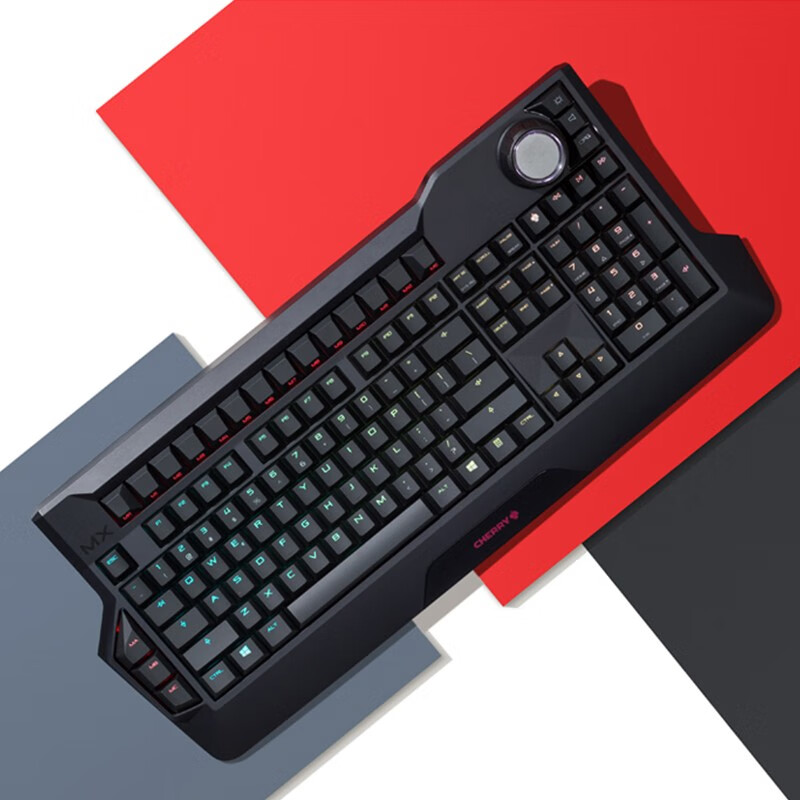 樱桃（CHERRY）MX9.0 G80-3980LYBEU-2 机械键盘 有线键盘 游戏键盘 全尺寸RGB背光  黑色 樱桃红轴
