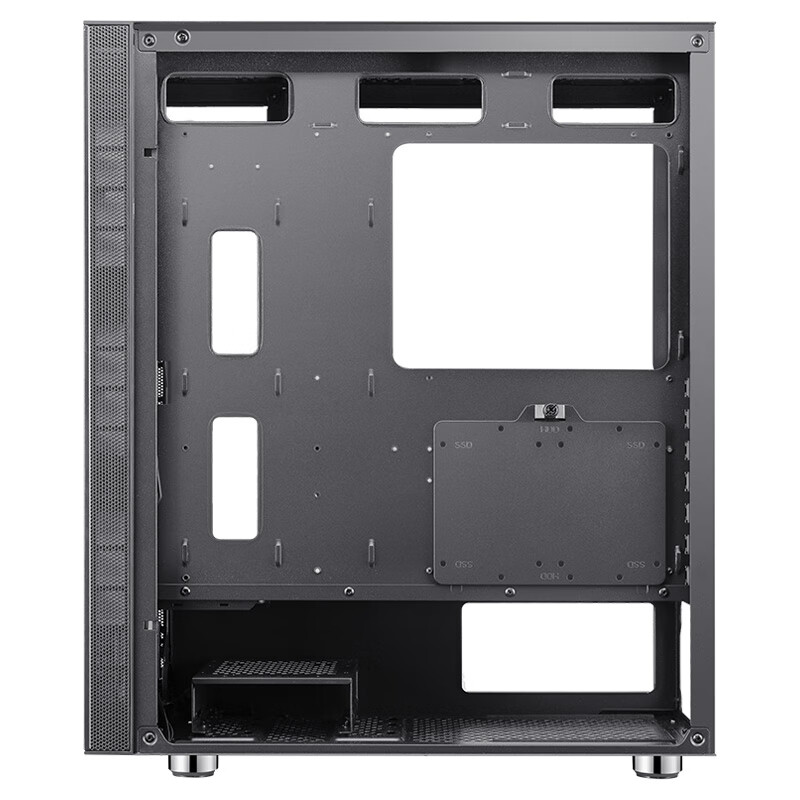 先马（SAMA）易大师精钢版 钛灰 台式电脑主机箱 简约设计/钢化玻璃侧透/支持ATX主板、竖装显卡、360水冷位