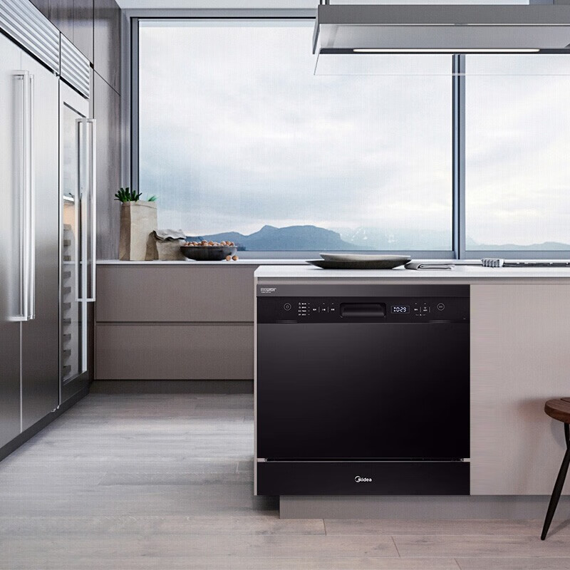 美的（Midea）家用8/10套台式嵌入式洗碗机K1 全自动热风烘干WIFI智能家电银离子除菌刷碗机 家电 厨房