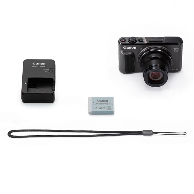 佳能（Canon）PowerShot SX720 HS 数码相机 黑色（2030万像素 40倍光变 24mm超广角）