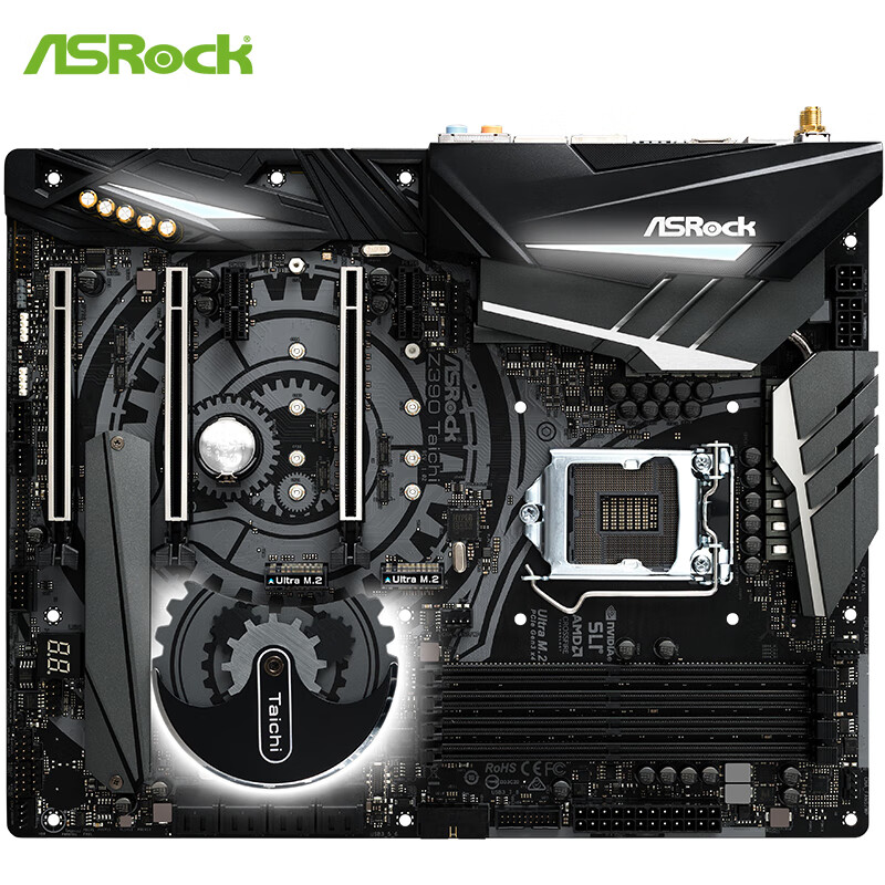 华擎（ASRock）Z390 Taichi 太极主板 支持CPU 9600K/9700K/9900K（ Intel Z390/LGA 1151）
