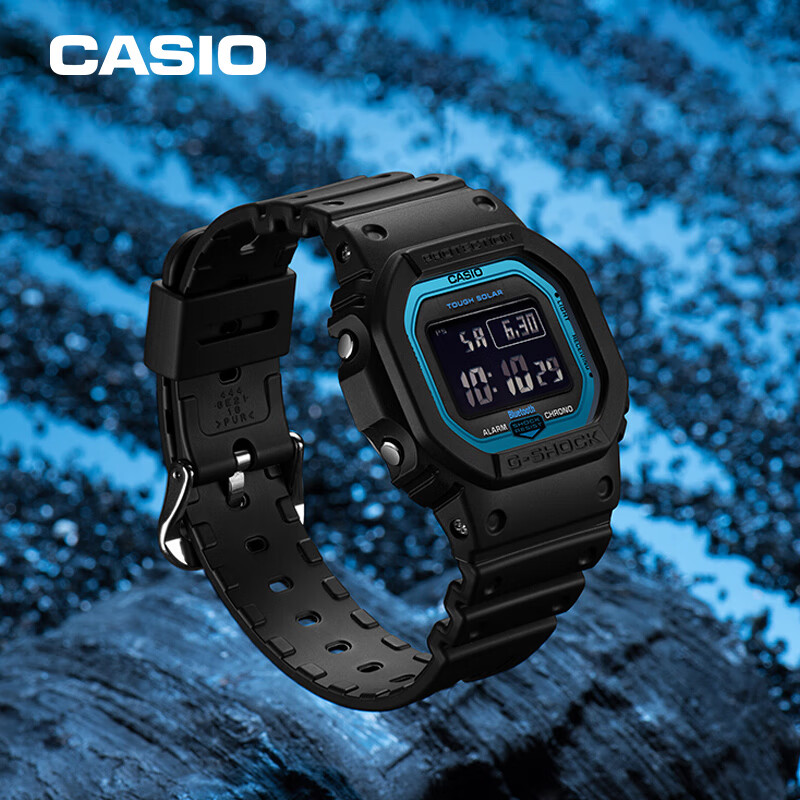 卡西欧（CASIO）手表 G-SHOCK系列小方块 太阳能手表防水运动男士手表 GW-B5600-2