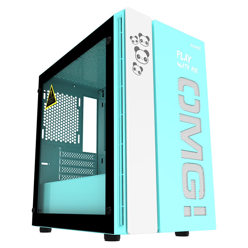 游戏悍将 OMG M-ATX抹茶绿机箱Micro中小板台式机电脑机箱（支持长显卡/240水冷/钢化玻璃侧透/磁吸防尘网）