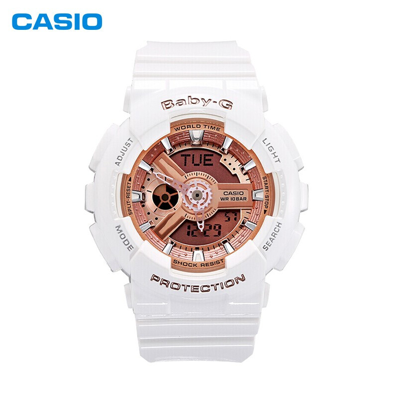 CASIO(卡西歐) BABY G-SHOCK系列 女士防震防水雙顯運動手表 BA-110-7A1