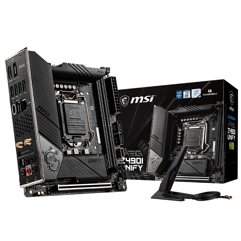 微星（MSI）MEG Z490i UNIFY暗影板电脑主板 雷电3 支持 CPU 10900K/10700K（Intel Z490/LGA 1200）