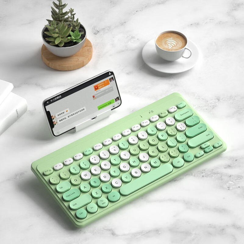 航世（BOW）K380 无线蓝牙键盘 办公键盘 便携超薄键盘 手机ipad笔记本苹果mac键盘 缤纷绿