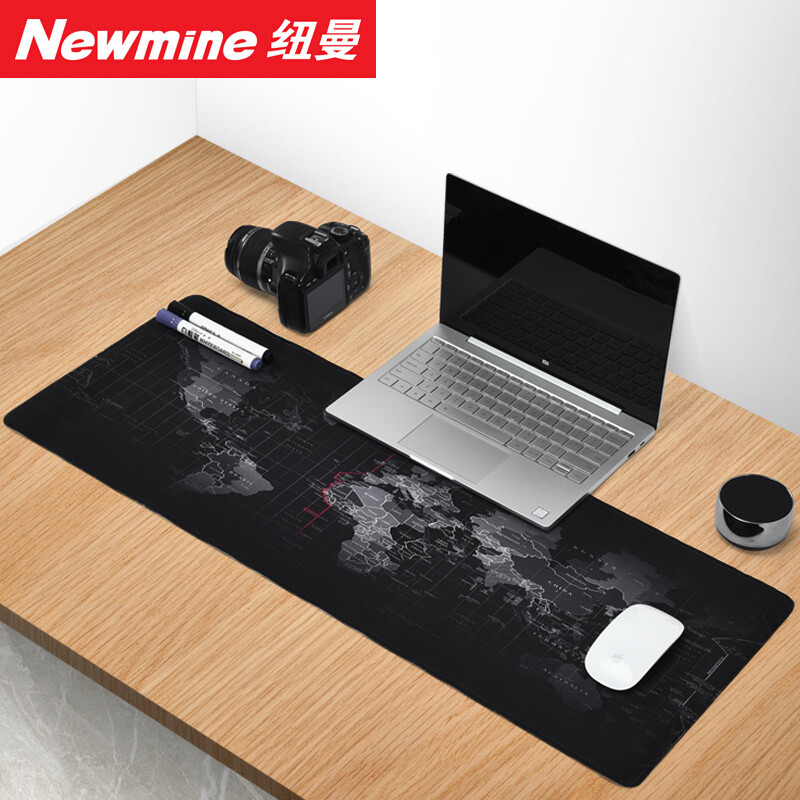 纽曼（Newmine）鼠标垫大号800*300加厚超大桌垫电脑办公精密包边锁边游戏电竞鼠标垫世界地图