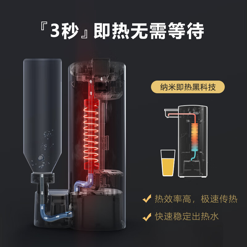 飛利浦（PHILIPS） 家用即熱飲水吧   口袋熱水機   攜帶式臺式小型速熱飲水機ADD4810