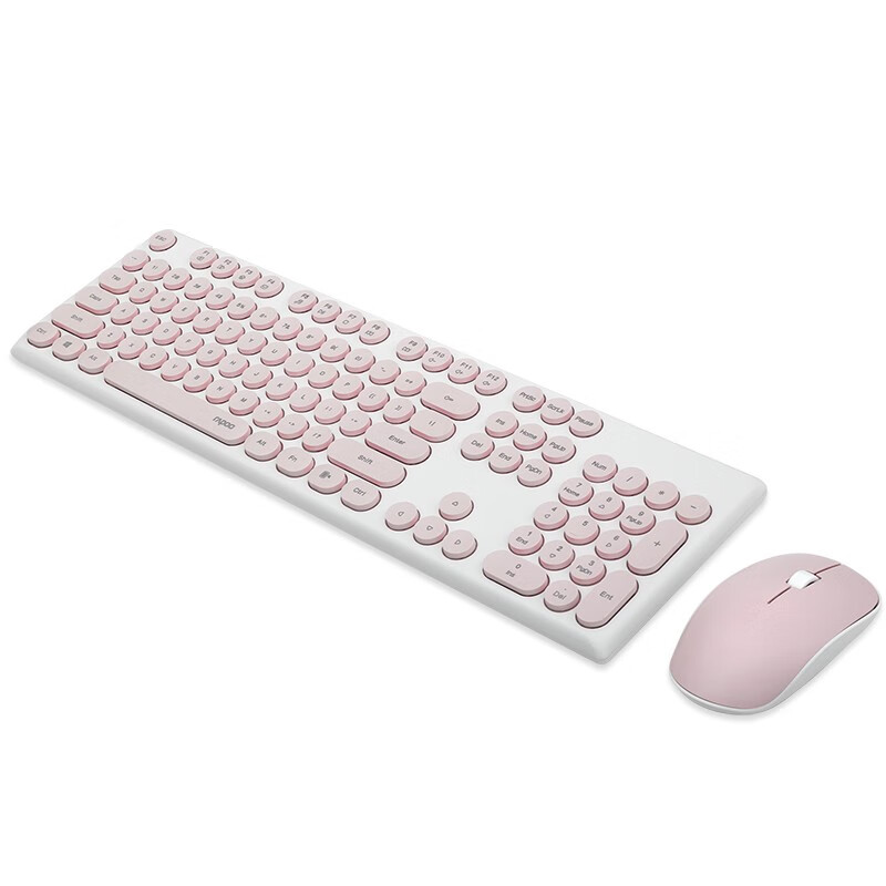雷柏（Rapoo） X260 键鼠套装 无线键鼠套装 办公键盘鼠标套装 电脑键盘 笔记本键盘 粉色