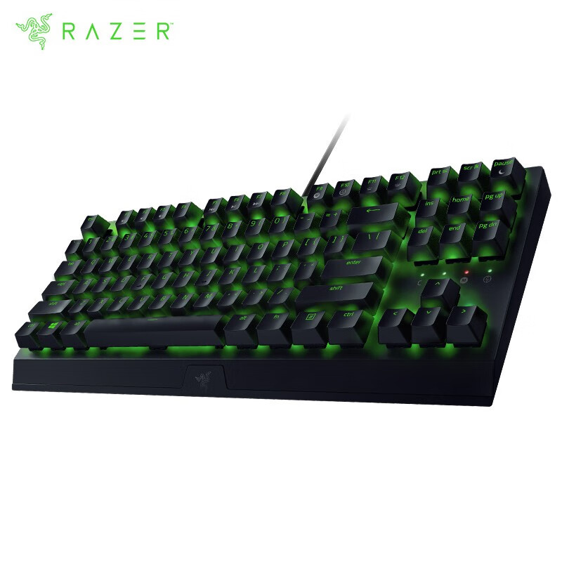 雷蛇Razer 黑寡妇蜘蛛精英版 机械键盘 有线键盘 游戏键盘 RGB 电竞 黑色 小蜘蛛 雷蛇黑寡妇蜘蛛 X 竞技版背光款