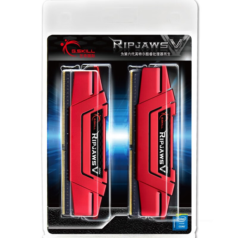 芝奇（G.SKILL）16GB(8Gx2)套装 DDR4 3600频率 台式机内存条 Ripjaws V系列/法拉利红