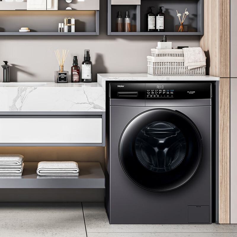 海尔（Haier）滚筒洗衣机全自动 以旧换新  高温除菌蒸汽除螨 10KG洗烘一体 BLDC变频电机 EG100HB6S