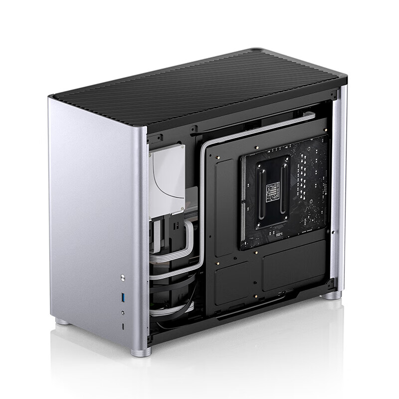 乔思伯(JONSBO) D30 银色 M-ATX机箱(支持M-ATX主板/铝制外壳/ATX电源/240冷排位/长显卡支持)