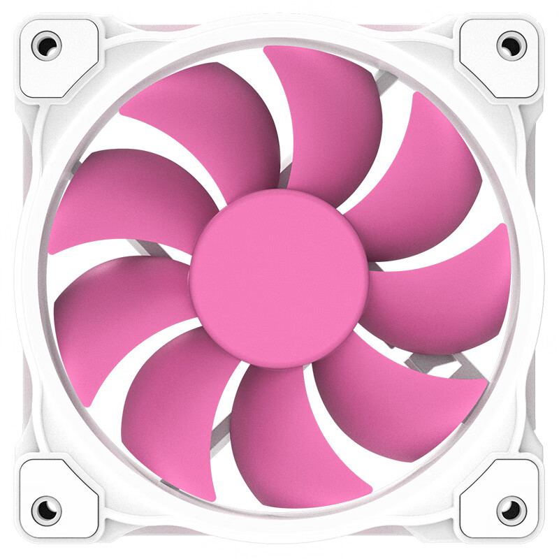 ID-COOLING ZF-12025-PINK-W 粉色系白色光圈温控风扇 专业水冷/风冷散热器风扇