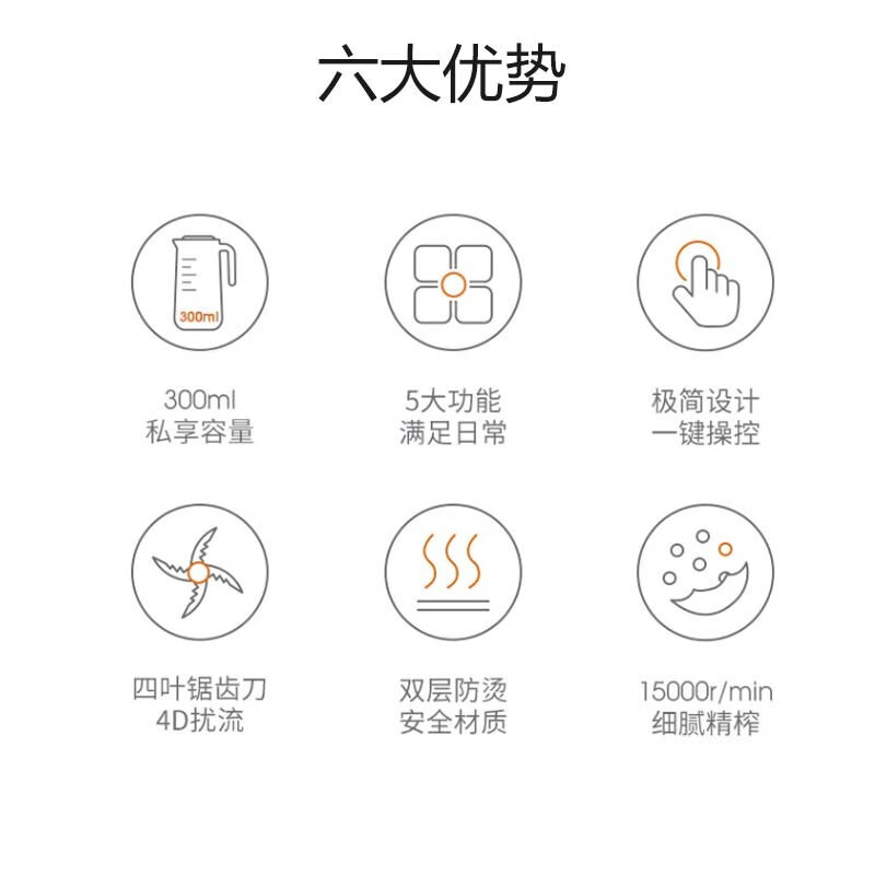 九阳 Joyoung 迷你破壁机0.3L一人食小型榨汁机全自动家用多功能豆浆机DJ03X-D111(绿)