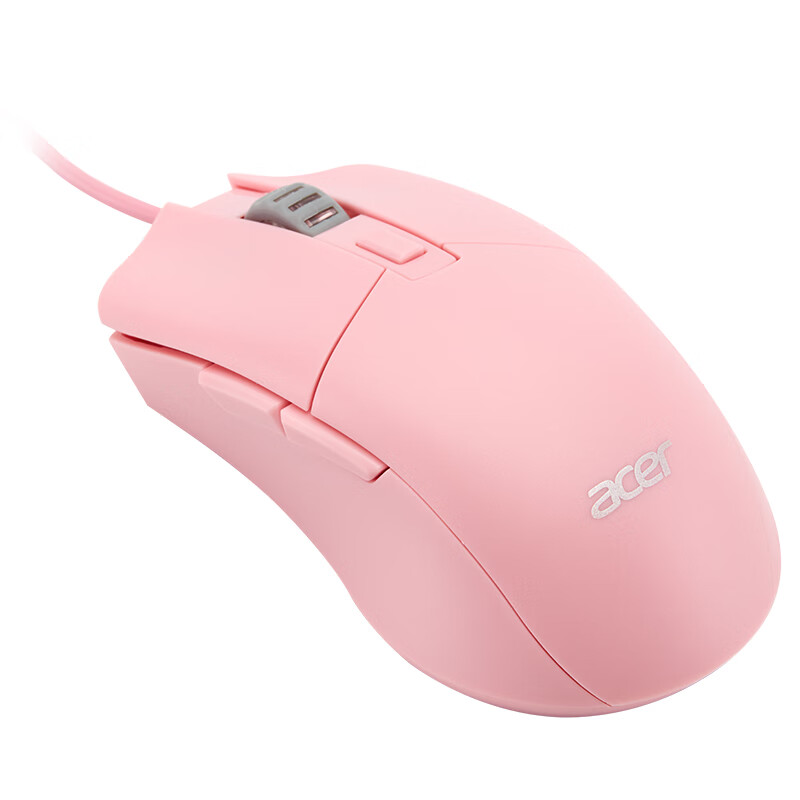 宏碁(acer) 鼠标 有线鼠标 办公家用游戏电脑笔记本鼠标 带侧键可调节DPI 粉色 M115-PJ
