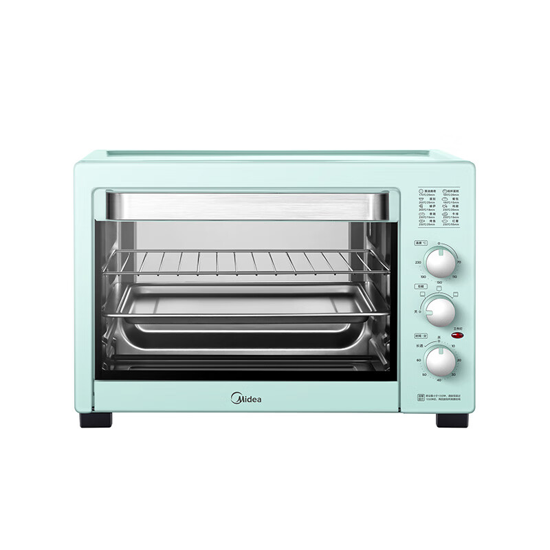 美的电烤箱上下控温三种加热模式40L 升 大容量家庭家用烤箱台式蛋糕烘焙烤箱PT4002
