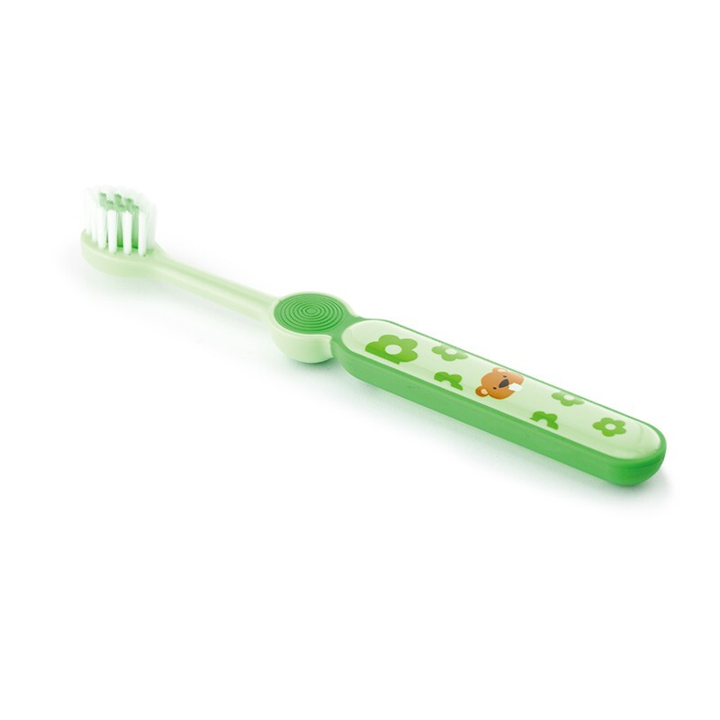 小树苗 儿童牙刷 婴儿宝宝训练牙刷 软毛 绿色 适合2-4岁