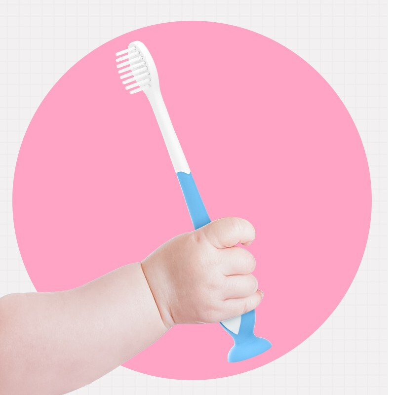 迈贝仕 儿童牙刷 宝宝细毛牙刷 口腔清洁超软护龈乳牙牙刷 3-12岁粉色