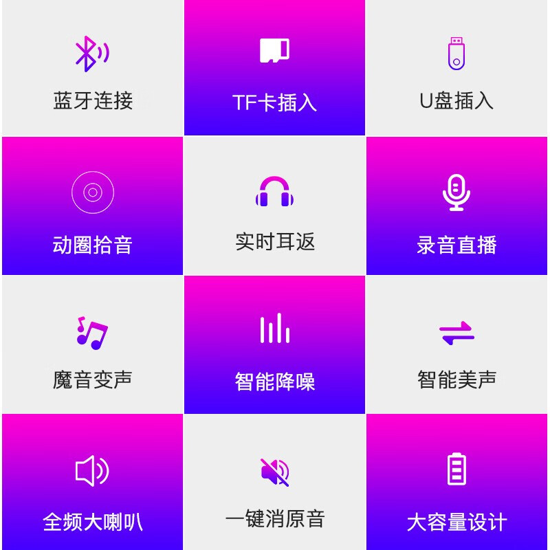 索爱（soaiy）MC1 全民k歌手机麦克风话筒 唱吧录音主播声卡套装唱歌神器音响一体无线蓝牙家庭ktv 雅典黑