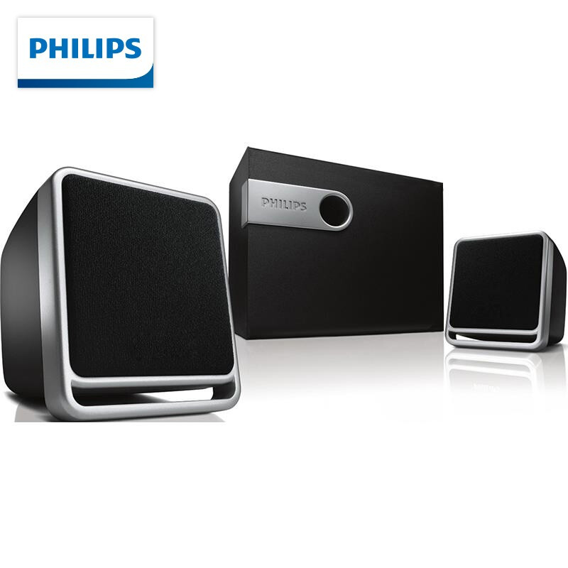 飞利浦（PHILIPS）SPA2341 音箱音响台式电脑低音炮家用多媒体2.1音箱桌面笔记本电视重低音游戏收钱吧上课用