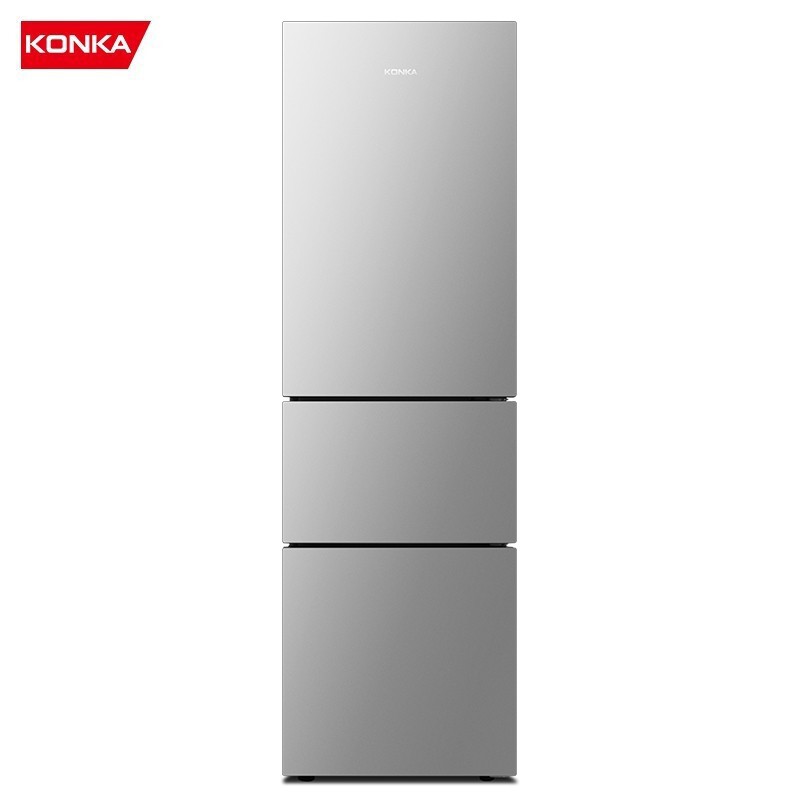 康佳（KONKA）212升 三门小冰箱 风冷无霜 家用租房 小型电冰箱 节能 电脑温控（星辰银）BCD-212WEGY3S