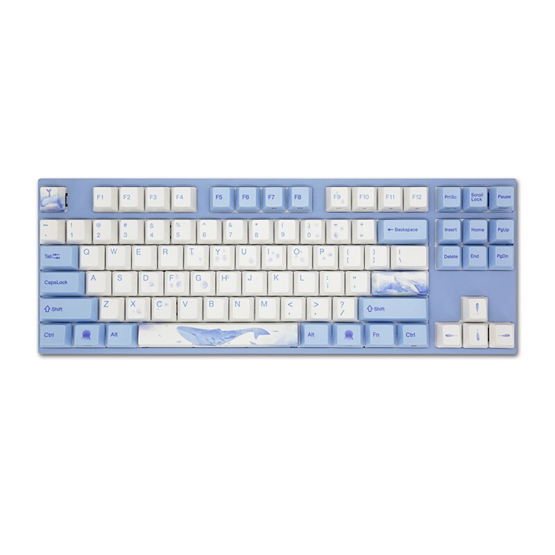 阿米洛（Varmilo）海韵系列 阿米洛静电容V2  PBT键帽 办公键盘 游戏键盘 海韵MA87键有线白灯 静电容V2玫瑰红轴