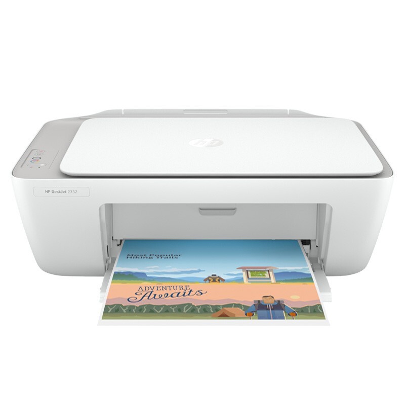 惠普（HP）2132/2332打印机A4彩色喷墨多功能打印复印扫描一体机学生家用 2332套餐一（主机+黑色加墨墨盒+3瓶黑墨水）