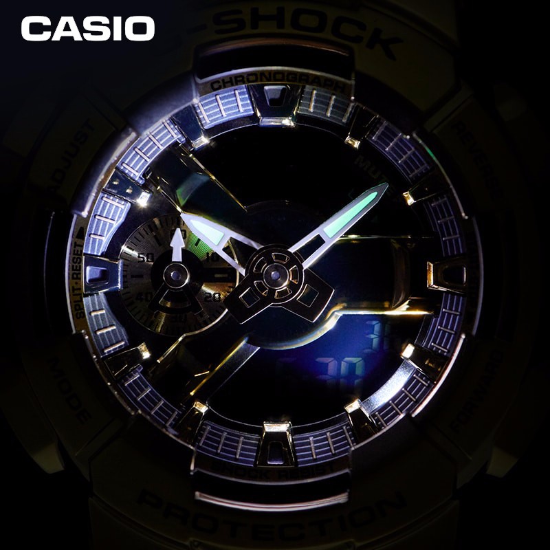 卡西欧（CASIO）手表 G-SHOCK  小钢炮 金属表壳 防震防磁自动LED照明运动手表 GM-110B-1A
