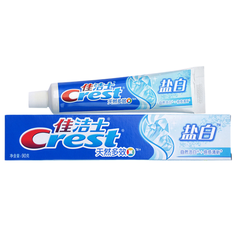 【财富岛】佳洁士牙膏天然多效盐白牙膏90g清凉薄荷型洁白牙齿去牙渍口气清新 盐白90g