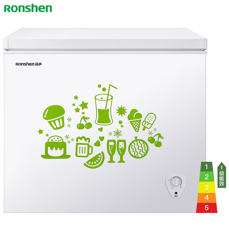 容声（Ronshen） 205升低霜小型冰柜家用冷藏冷冻转换单温冷柜 一级能效 母婴母乳卧式冰箱BD/BC-205MB