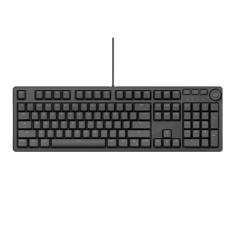 联想 Lenovo K310机械键盘 有线游戏电竞办公键盘 全尺寸背光108键吃鸡键盘 电脑键盘 青轴黑色