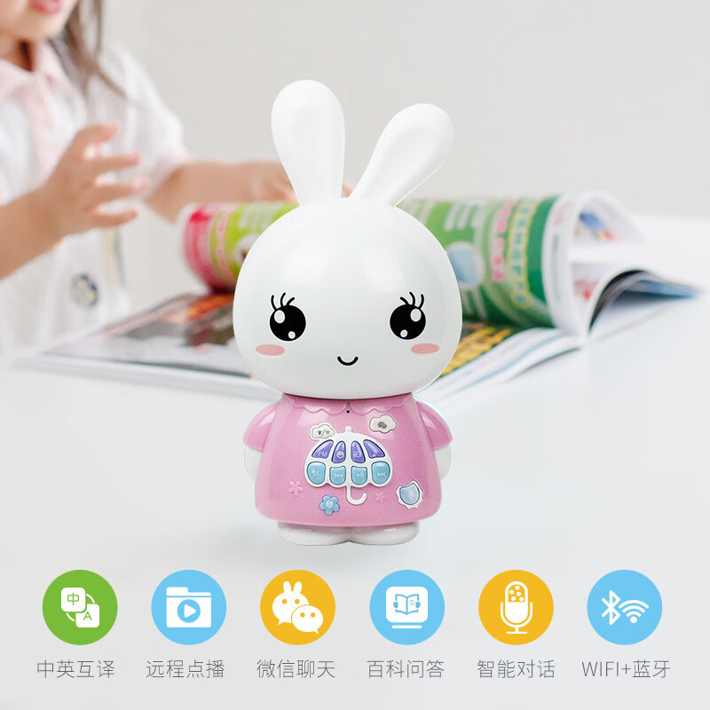 火火兔智能wifi早教机故事机0-3-6岁学习机婴儿玩具儿童机器人宝宝安抚益智玩具F6S粉色